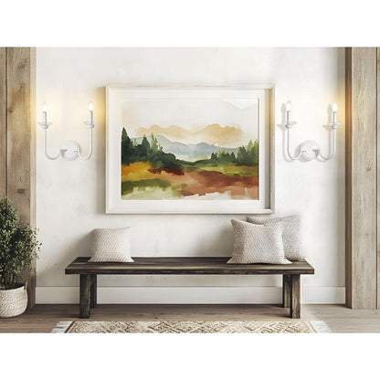 Z-Lite Allistair 2-Light Candelabra Bulb Base Textured White Steel Frame Clear Ribbed Glass Shade Wall Sconce