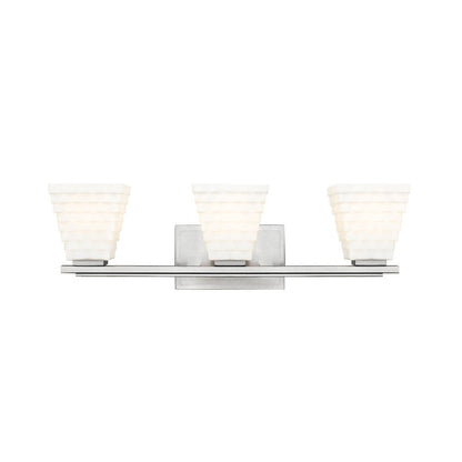 Z-Lite Annalise 24" 3-Light Brushed Nickel Matte Opal Glass Shade Vanity Light