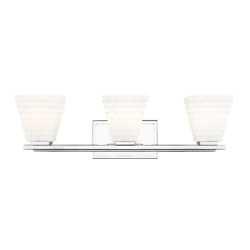 Z-Lite Annalise 24" 3-Light Chrome Matte Opal Glass Shade Vanity Light