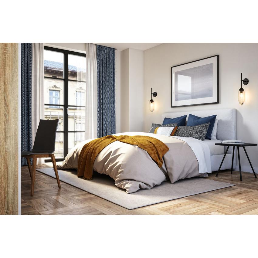 Z-Lite Arden 1-Light Matte Black Iron Frame Clear Glass Shade Wall Sconce