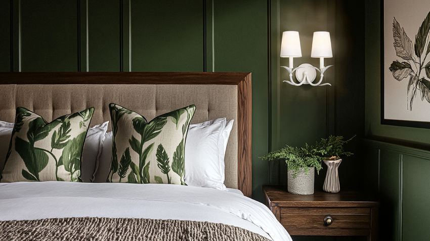 Z-Lite Aslin 7" 2-Light Textured White Steel Frame Fabric White Glass Shade Wall Sconce