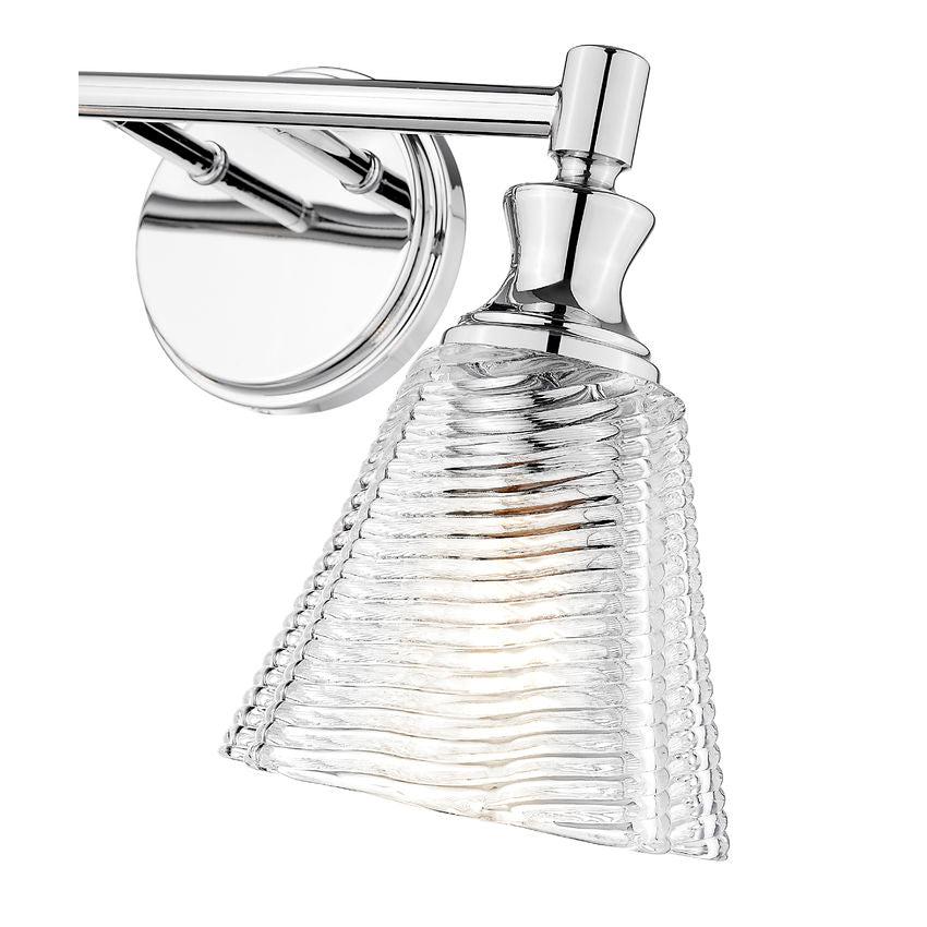 Z-Lite Auden 18" 2-Light Chrome Steel Frame Clear Glass Shade Vanity Light