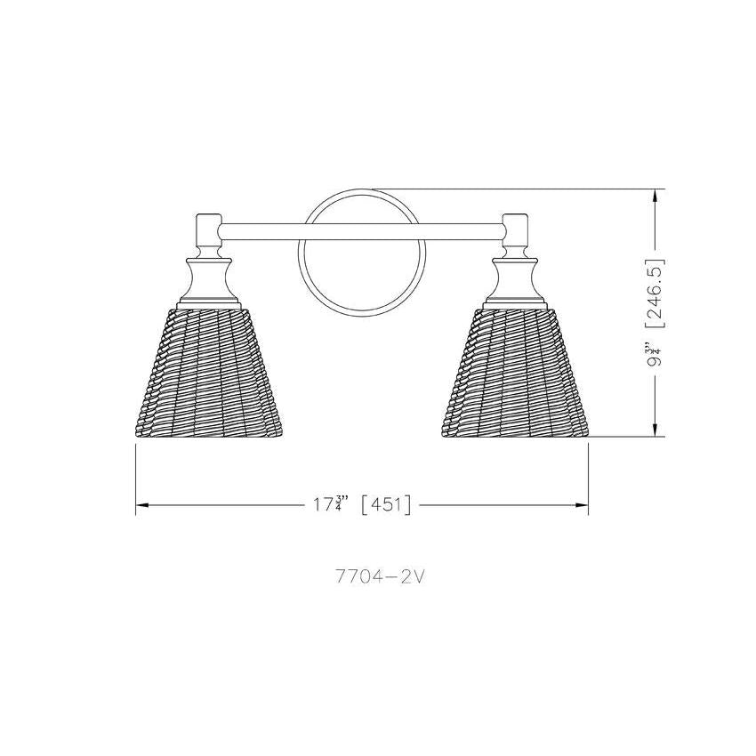 Z-Lite Auden 18" 2-Light Chrome Steel Frame Clear Glass Shade Vanity Light
