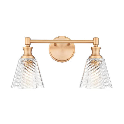 Z-Lite Auden 18" 2-Light Modern Gold Steel Frame Clear Glass Shade Vanity Light