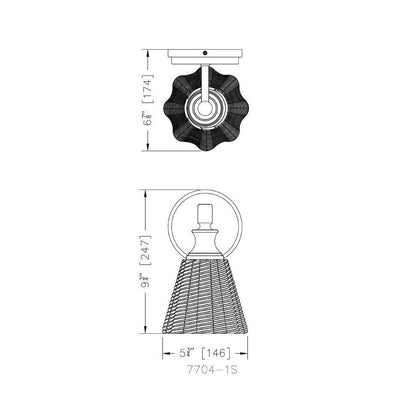 Z-Lite Auden 6" 1-Light Matte Black Steel Frame Clear Glass Shade Wall Sconce