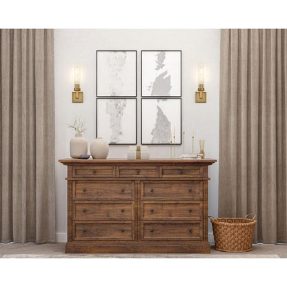 Z-Lite Beau 1-Light Rubbed Brass Steel Frame Clear Ribbed Glass Shade Wall Sconce