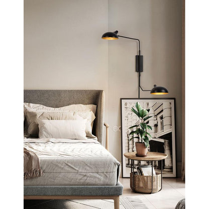 Z-Lite Bellamy 2-Light Medium Bulb Base Matte Black Steel Wall Sconce