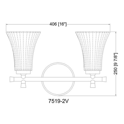 Z-Lite Belle 2-Light Medium Bulb Base Brushed Nickel Steel Frame Clear Glass Shade Vanity Light