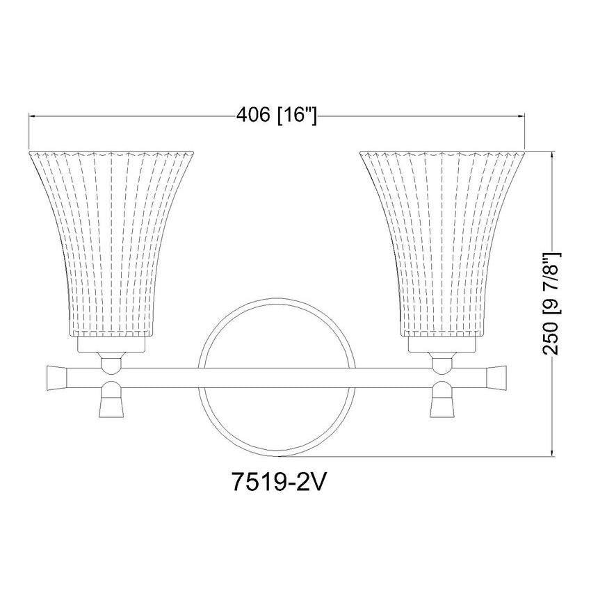 Z-Lite Belle 2-Light Medium Bulb Base Matte Black Steel Frame Clear Glass Shade Vanity Light