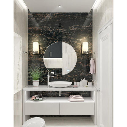 Z-Lite Burk 4" 1-Light Brushed Nickel Steel Wall Sconce With Gloss Opal Glass Shade