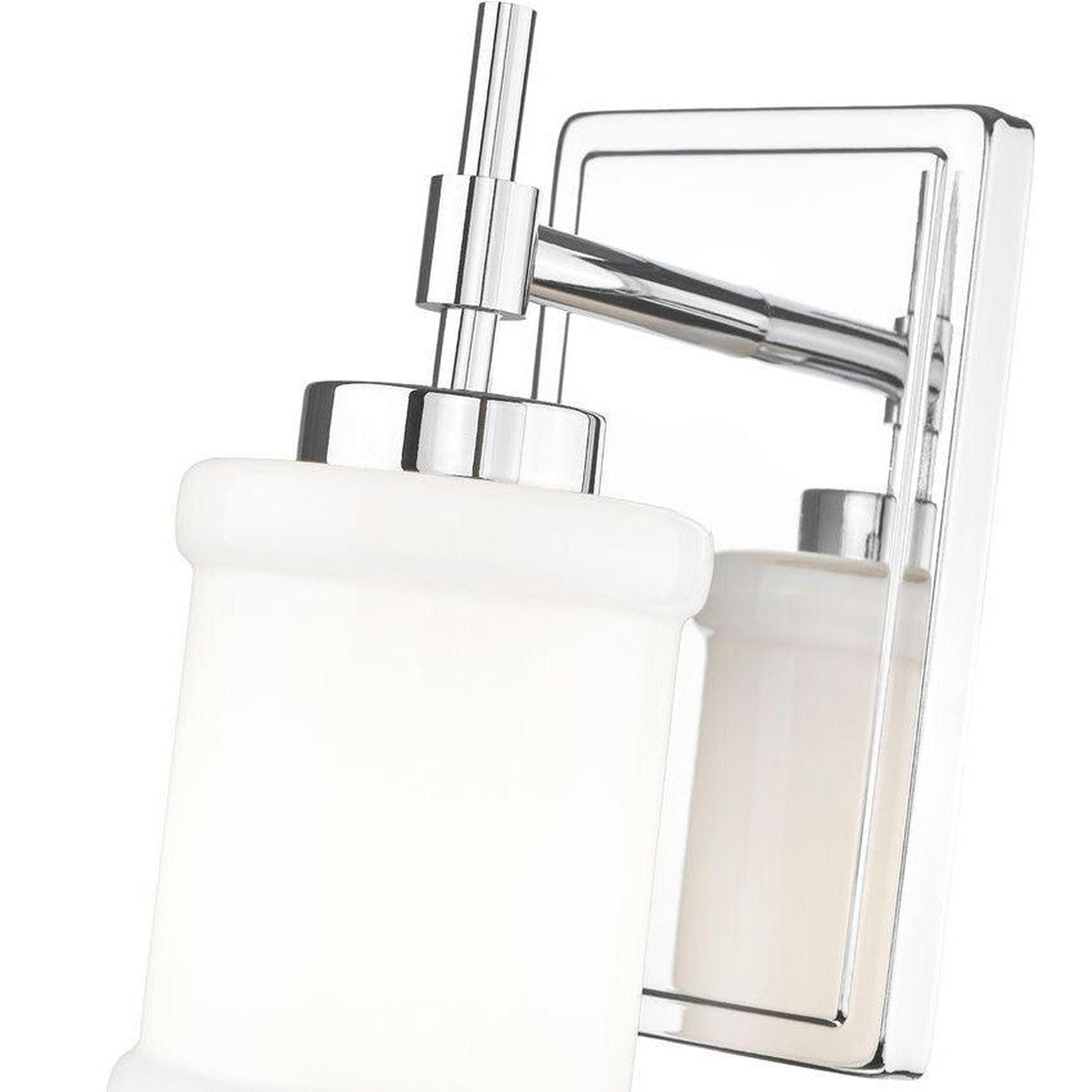 Z-Lite Cadoc 5" 1-Light Chrome Steel Wall Sconce With Gloss Opal Glass Shade