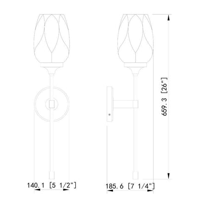 Z-Lite Cassian 6" 1-Light Brushed Nickel Steel Frame Clear Glass Shade Wall Sconce
