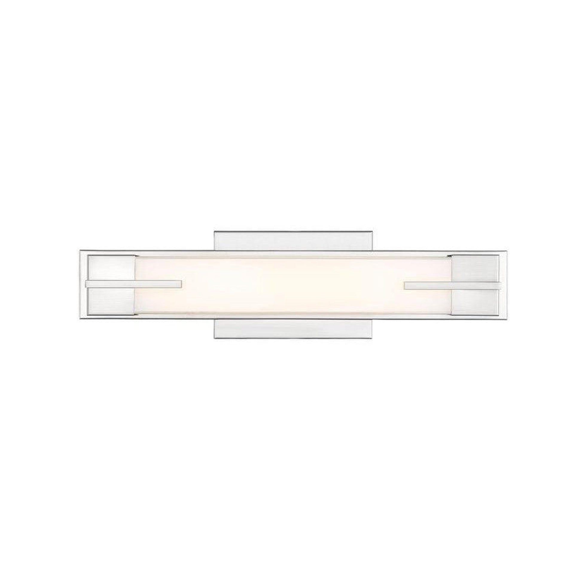 Z-Lite Chase 18" 1-Light LED-Integrated Brushed Nickel Vanity Light With Gloss Opal Glass Shade