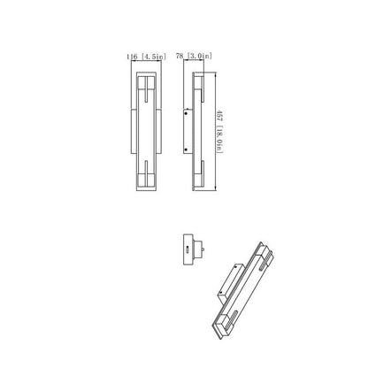 Z-Lite Chase 18" 1-Light LED-Integrated Brushed Nickel Vanity Light With Gloss Opal Glass Shade