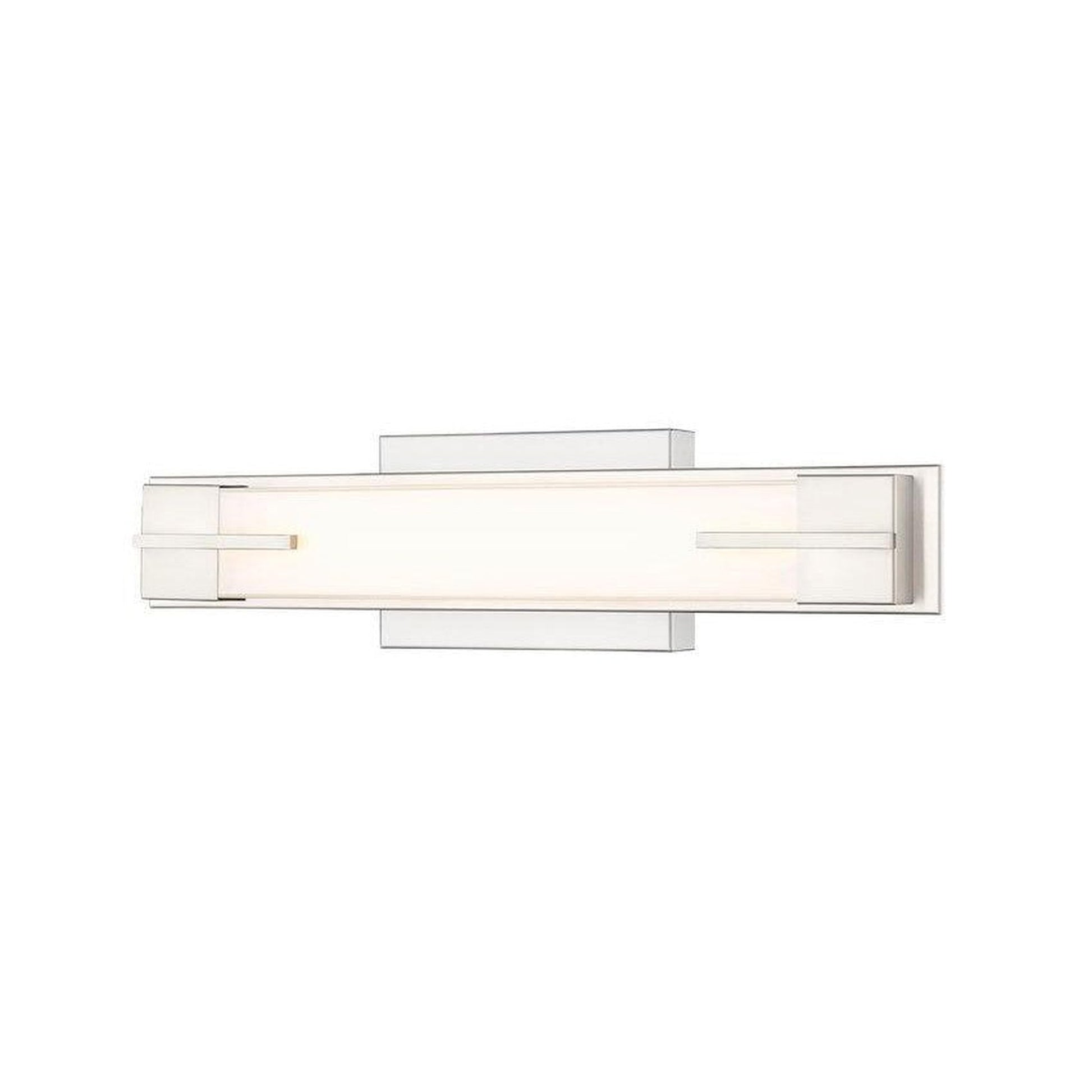 Z-Lite Chase 18" 1-Light LED-Integrated Brushed Nickel Vanity Light With Gloss Opal Glass Shade