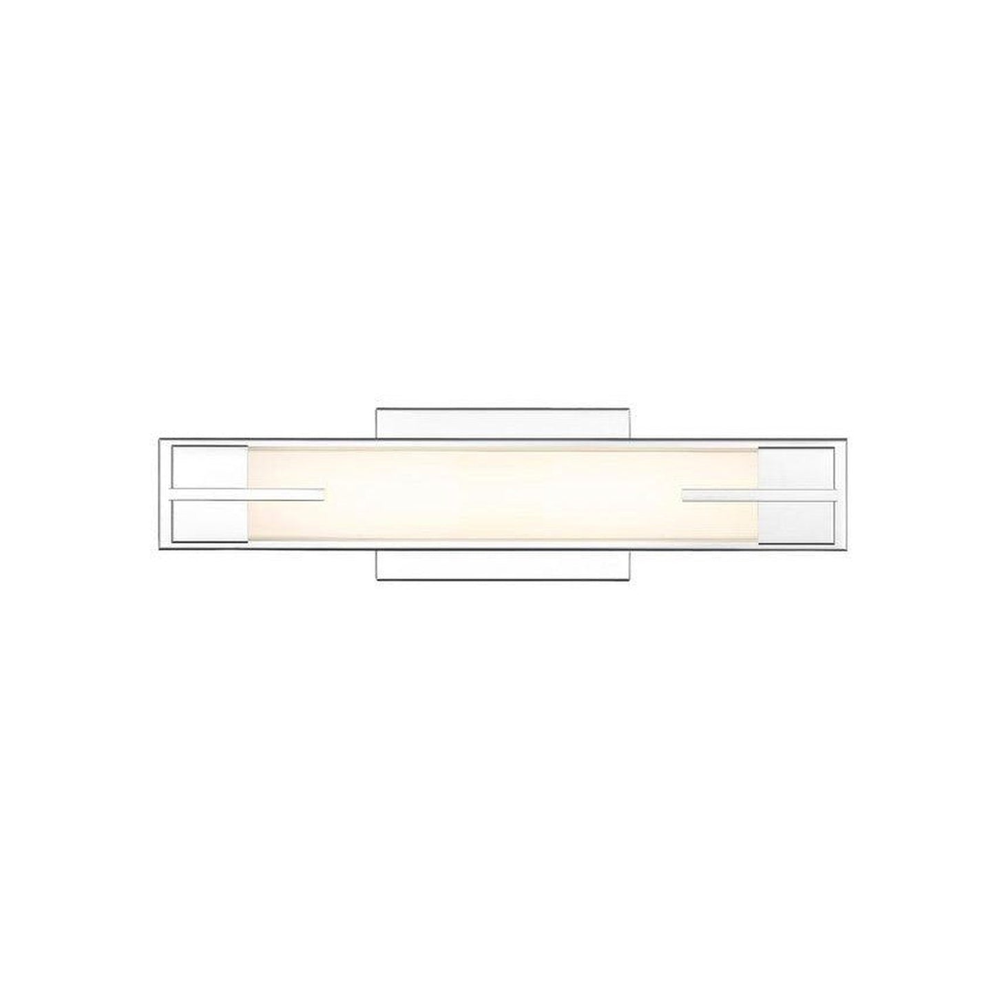 Z-Lite Chase 18" 1-Light LED-Integrated Chrome Vanity Light With Gloss Opal Glass Shade