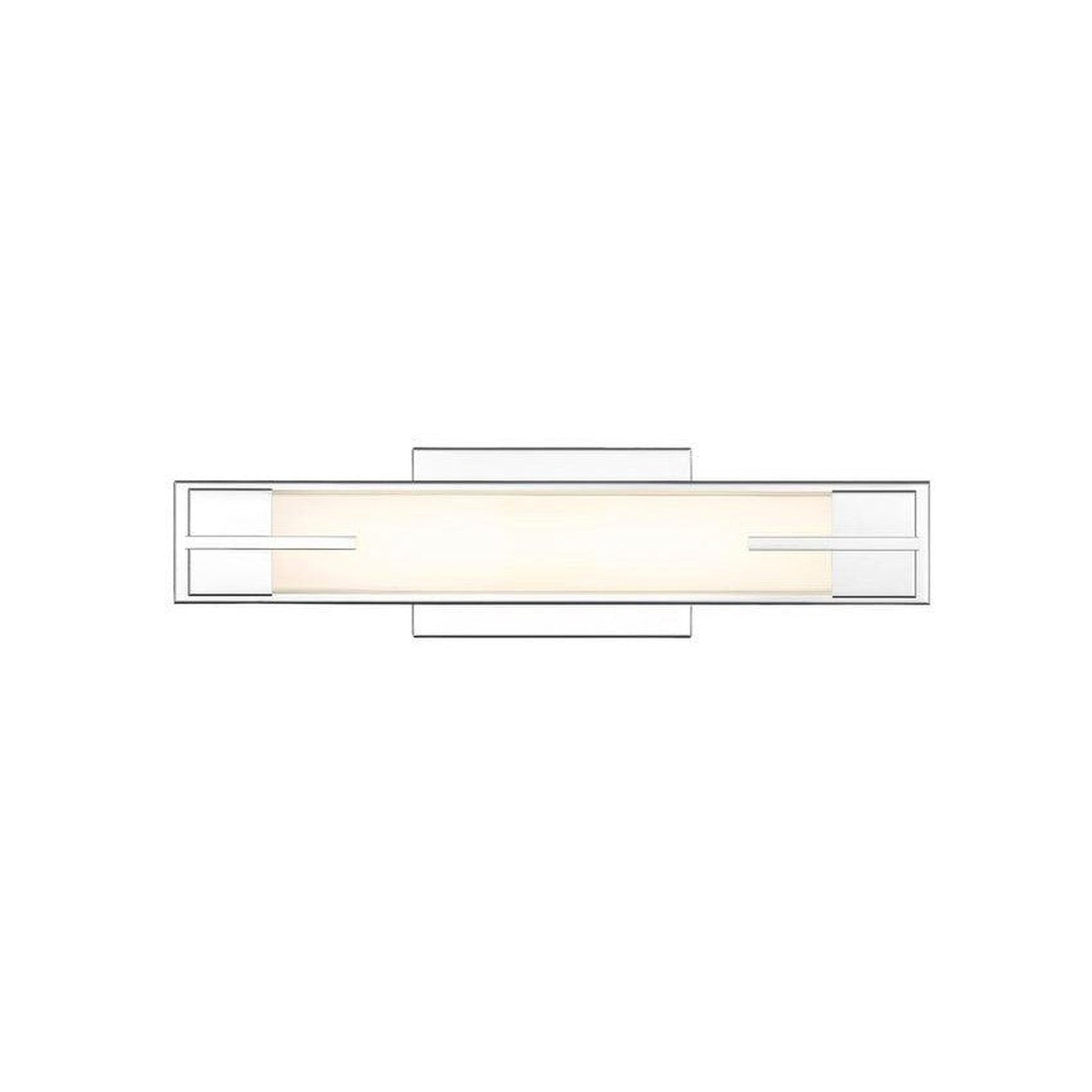 Z-Lite Chase 18" 1-Light LED-Integrated Chrome Vanity Light With Gloss Opal Glass Shade