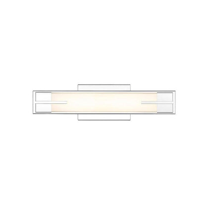 Z-Lite Chase 18" 1-Light LED-Integrated Chrome Vanity Light With Gloss Opal Glass Shade