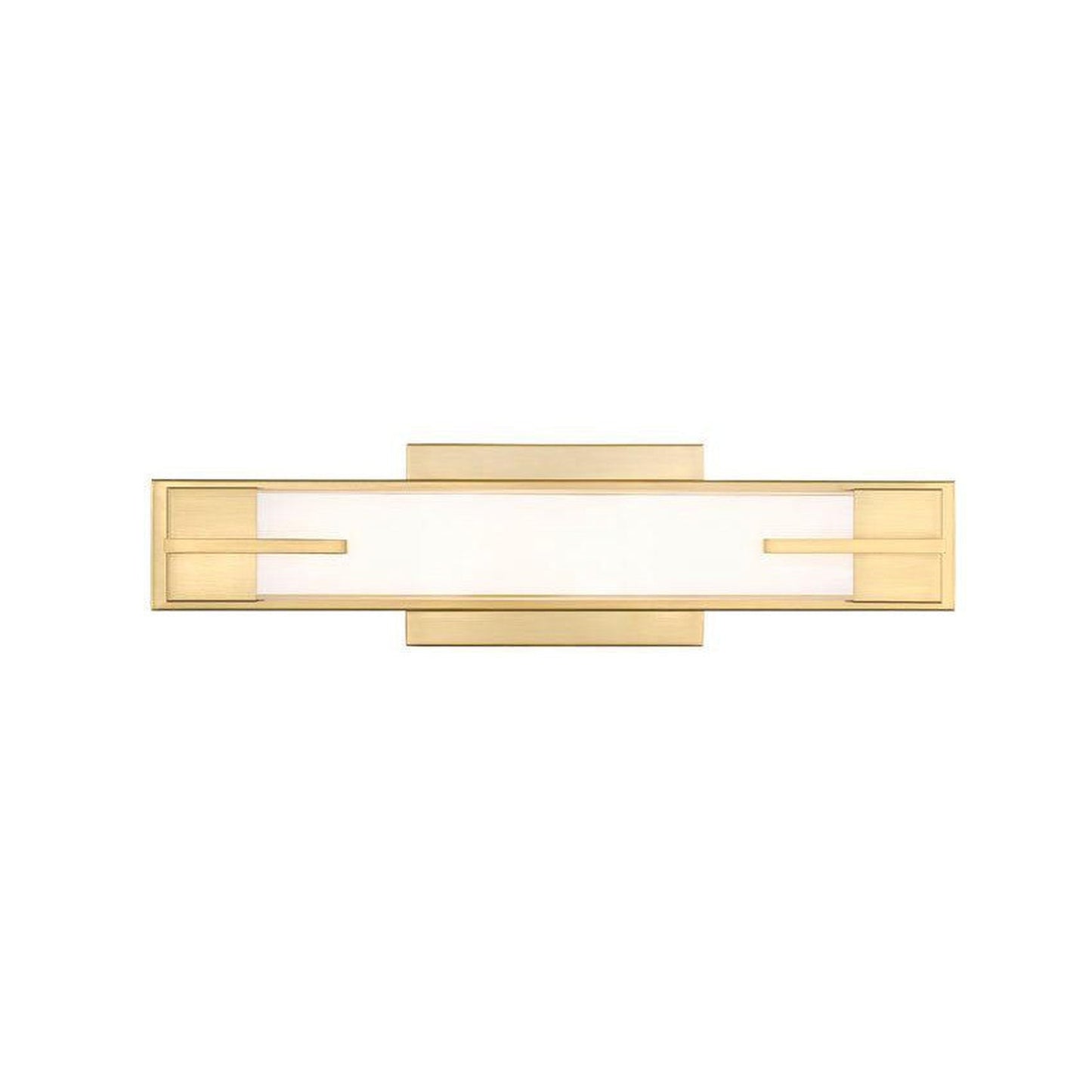 Z-Lite Chase 18" 1-Light LED-Integrated Modern Gold Vanity Light With Gloss Opal Glass Shade