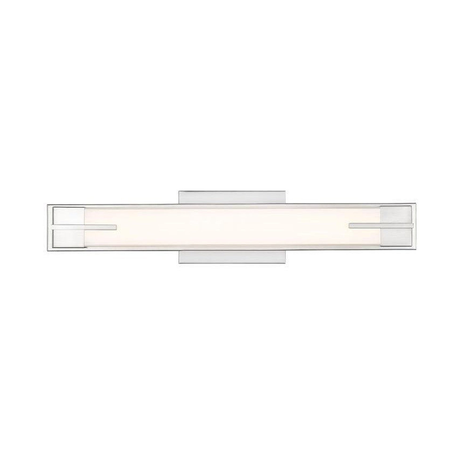 Z-Lite Chase 23" 1-Light LED-Integrated Brushed Nickel Vanity Light With Gloss Opal Glass Shade