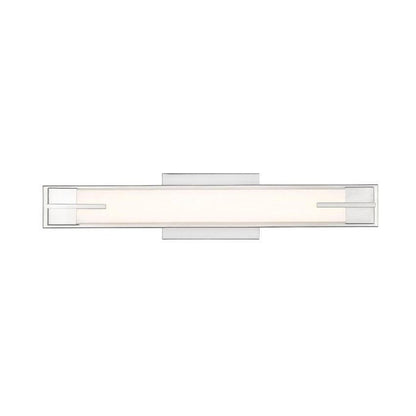 Z-Lite Chase 23" 1-Light LED-Integrated Brushed Nickel Vanity Light With Gloss Opal Glass Shade