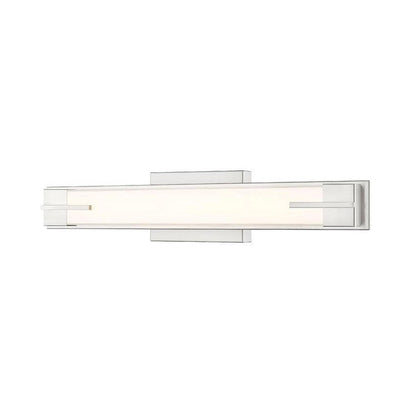 Z-Lite Chase 23" 1-Light LED-Integrated Brushed Nickel Vanity Light With Gloss Opal Glass Shade