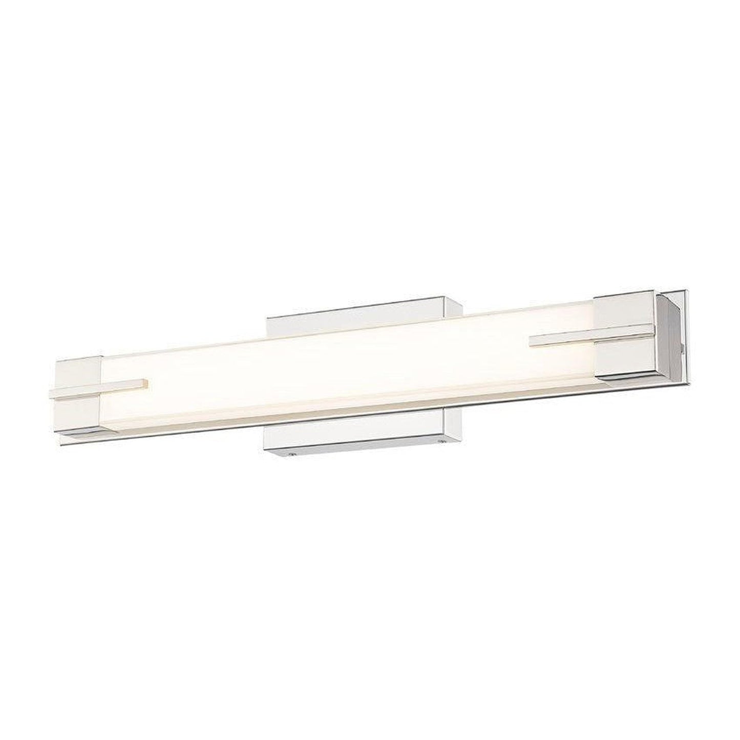 Z-Lite Chase 23" 1-Light LED-Integrated Chrome Vanity Light With Gloss Opal Glass Shade