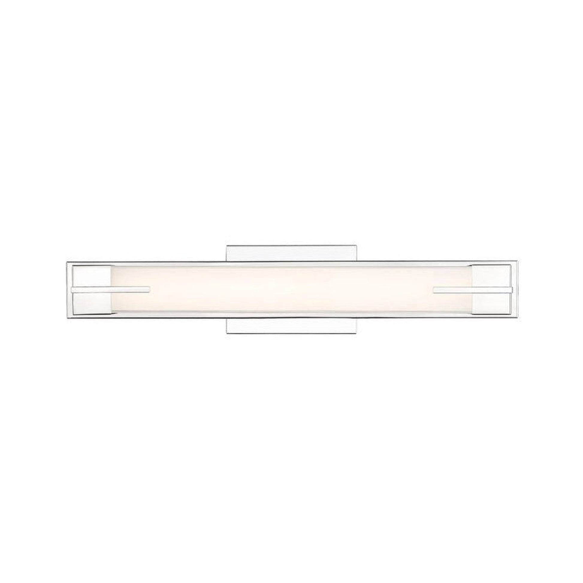 Z-Lite Chase 23" 1-Light LED-Integrated Chrome Vanity Light With Gloss Opal Glass Shade