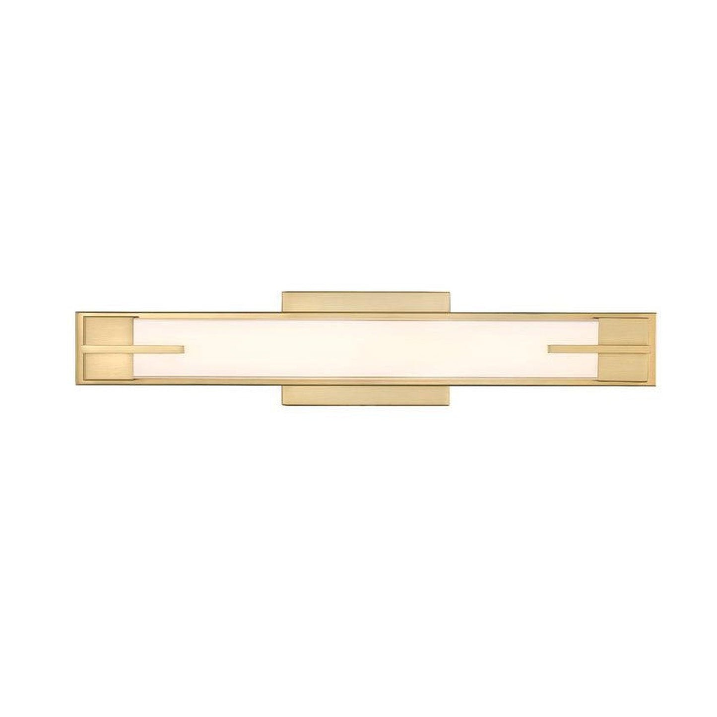 Z-Lite Chase 23" 1-Light LED-Integrated Modern Gold Vanity Light With Gloss Opal Glass Shade