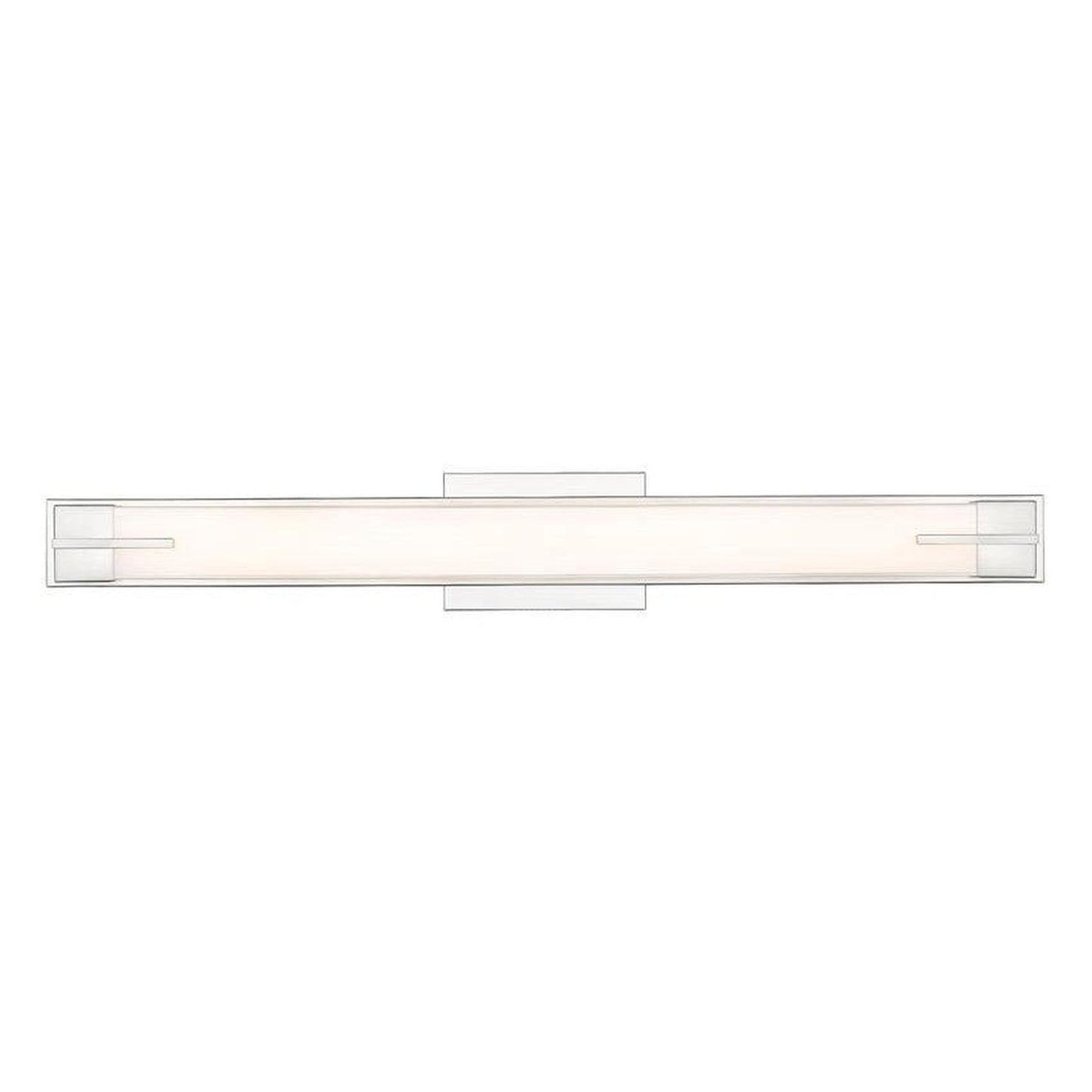 Z-Lite Chase 33" 1-Light LED-Integrated Brushed Nickel Vanity Light With Gloss Opal Glass Shade