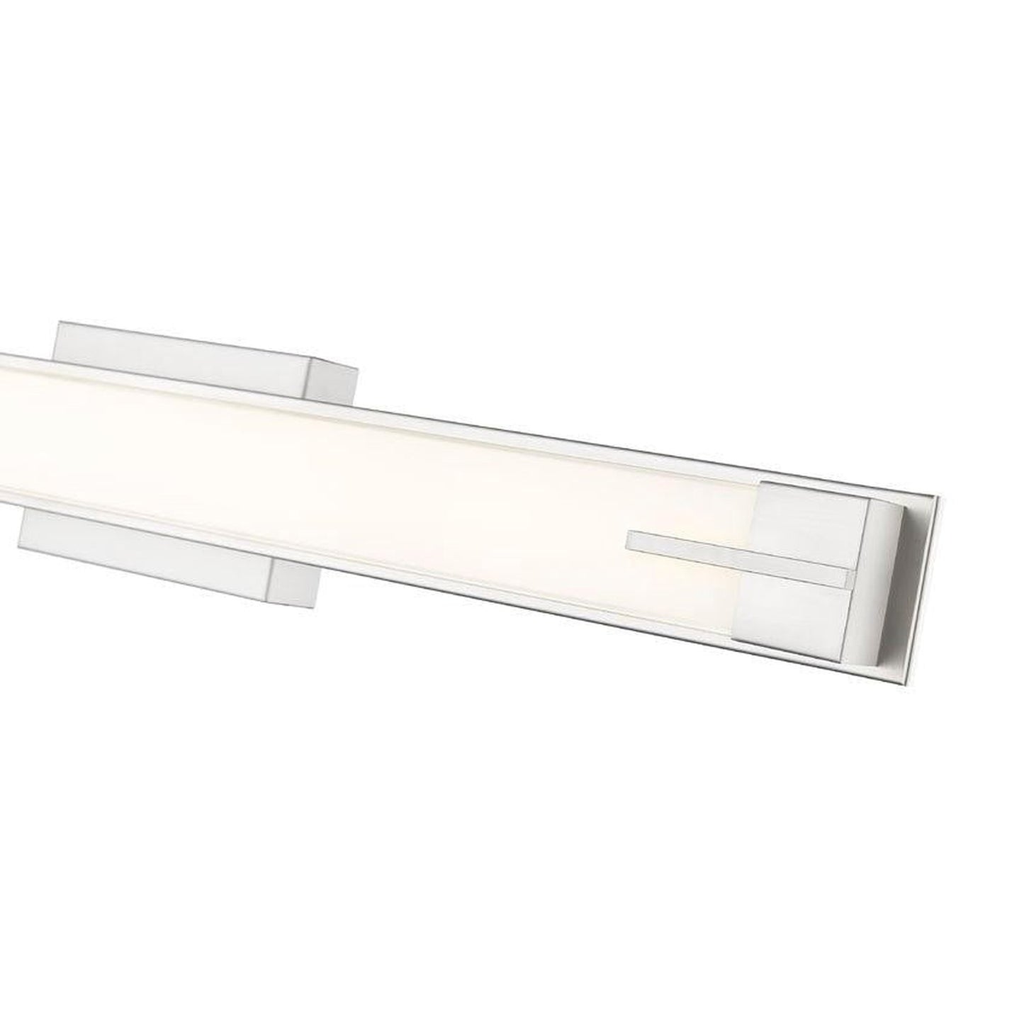 Z-Lite Chase 33" 1-Light LED-Integrated Brushed Nickel Vanity Light With Gloss Opal Glass Shade