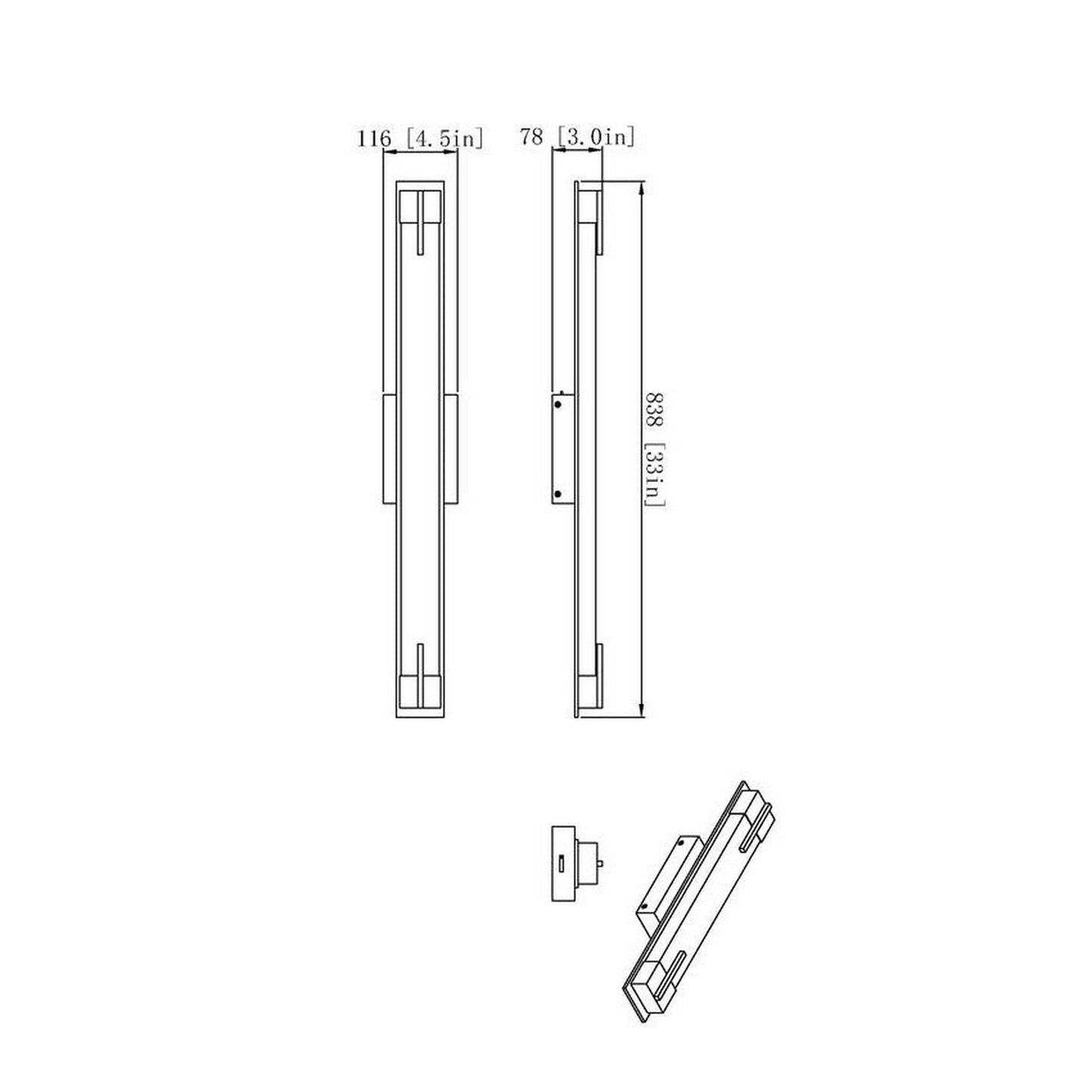 Z-Lite Chase 33" 1-Light LED-Integrated Brushed Nickel Vanity Light With Gloss Opal Glass Shade