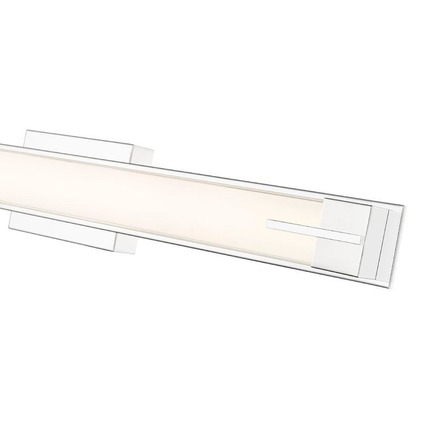 Z-Lite Chase 33" 1-Light LED-Integrated Chrome Vanity Light With Gloss Opal Glass Shade