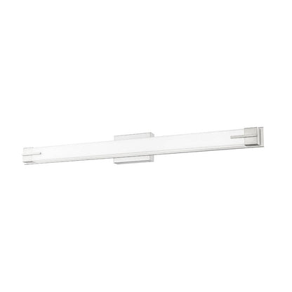 Z-Lite Chase 43" 1-Light LED-Integrated Brushed Nickel Vanity Light With Gloss Opal Glass Shade