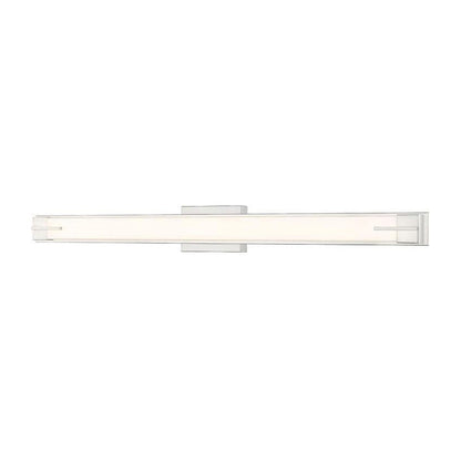 Z-Lite Chase 43" 1-Light LED-Integrated Brushed Nickel Vanity Light With Gloss Opal Glass Shade