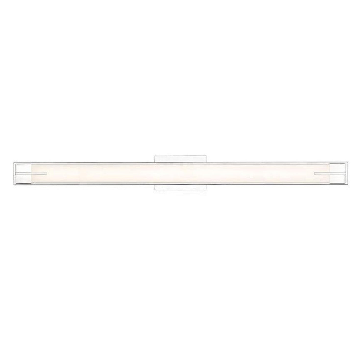 Z-Lite Chase 43" 1-Light LED-Integrated Chrome Vanity Light With Gloss Opal Glass Shade