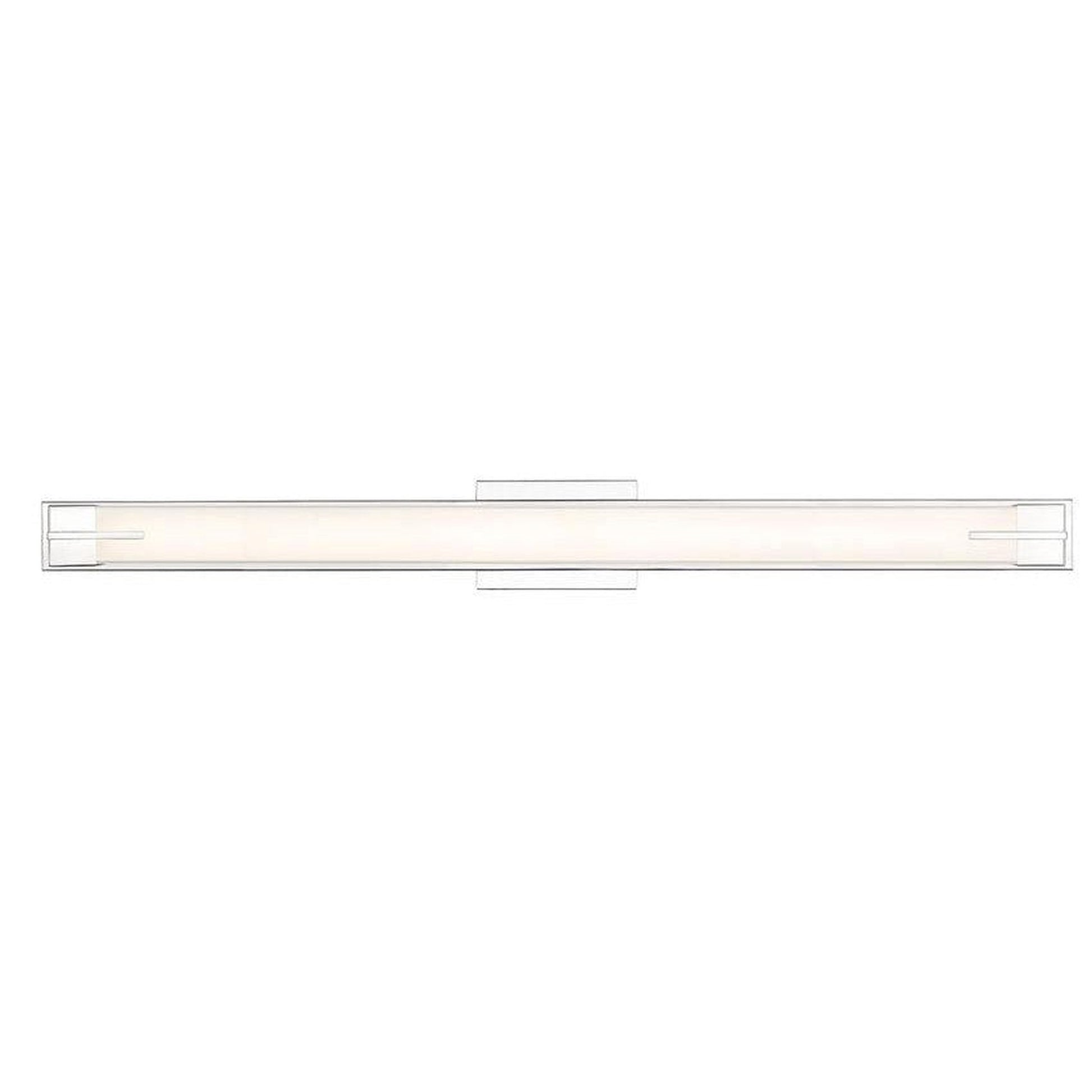 Z-Lite Chase 43" 1-Light LED-Integrated Chrome Vanity Light With Gloss Opal Glass Shade