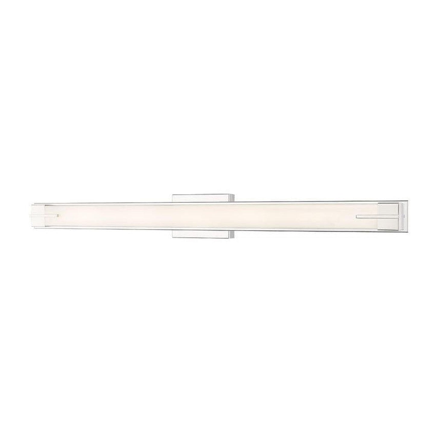 Z-Lite Chase 43" 1-Light LED-Integrated Chrome Vanity Light With Gloss Opal Glass Shade