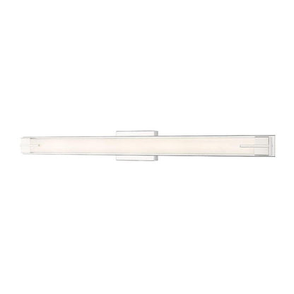 Z-Lite Chase 43" 1-Light LED-Integrated Chrome Vanity Light With Gloss Opal Glass Shade