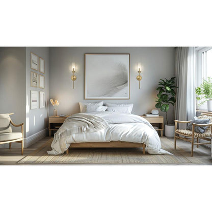 Z-Lite Clara 6" 1-Light Modern Gold Steel Frame Clear Glass Shade Wall Sconce
