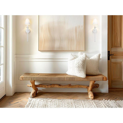 Z-Lite Claudelle 1-Light Candelabra Bulb Base Tundra White Steel Frame White Fabric Shade Wall Sconce