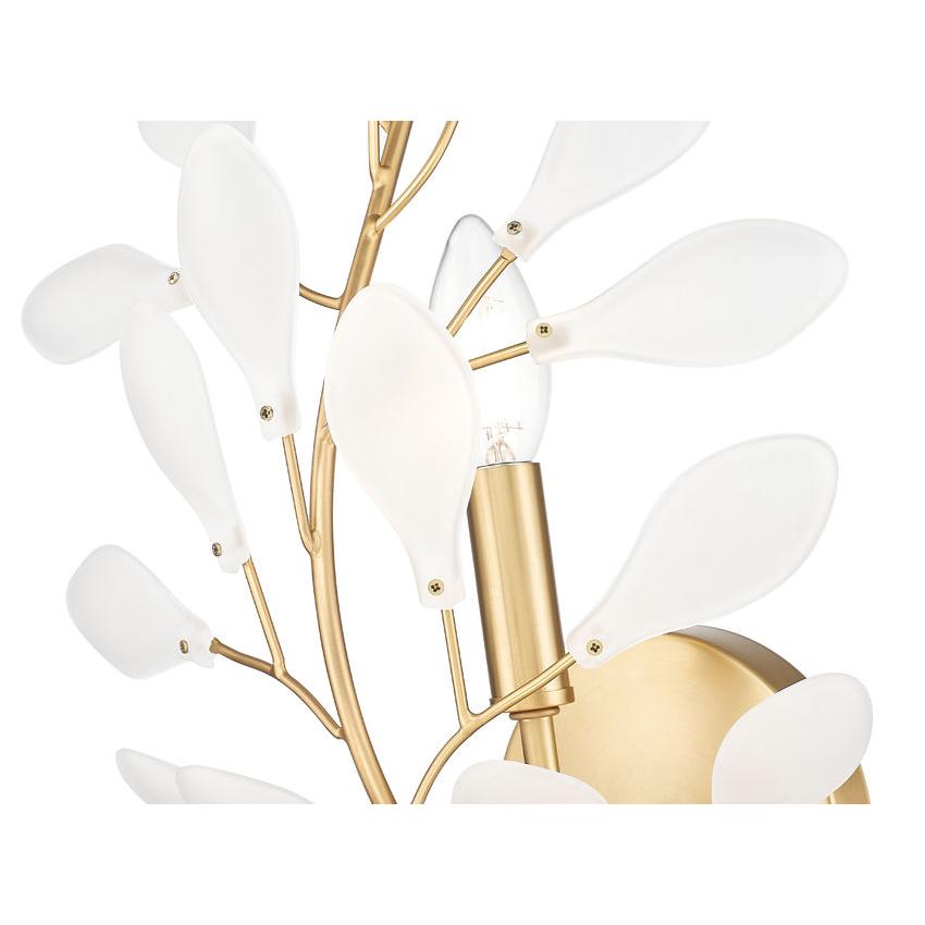 Z-Lite Claudine 10" 1-Light Modern Gold Steel Frame Frosted Glass Shade Wall Sconce
