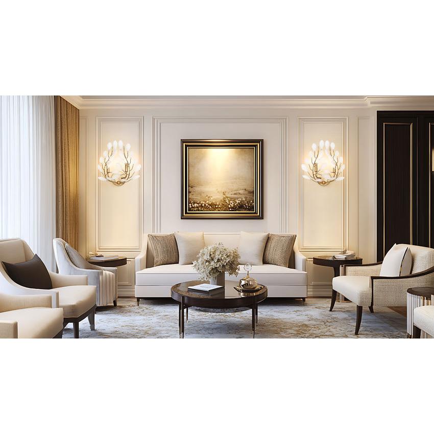 Z-Lite Claudine 15" 2-Light Modern Gold Steel Frame Frosted Glass Shade Wall Sconce