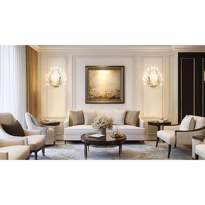 Z-Lite Claudine 15" 2-Light Modern Gold Steel Frame Frosted Glass Shade Wall Sconce
