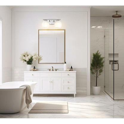 Z-Lite Colette 16" 2-Light Brushed Nickel Steel Frame Feathered White Glass Shade Vanity Light