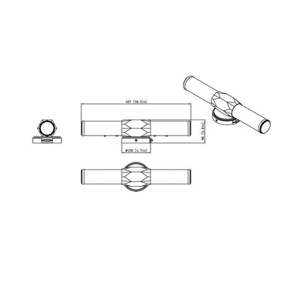 Z-Lite Cooper 18" 1-Light LED Brushed Nickel and Frosted Shade Vanity Light