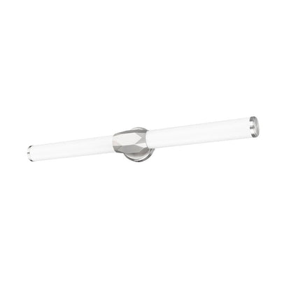 Z-Lite Cooper 32" 1-Light LED Brushed Nickel and Frosted Shade Vanity Light