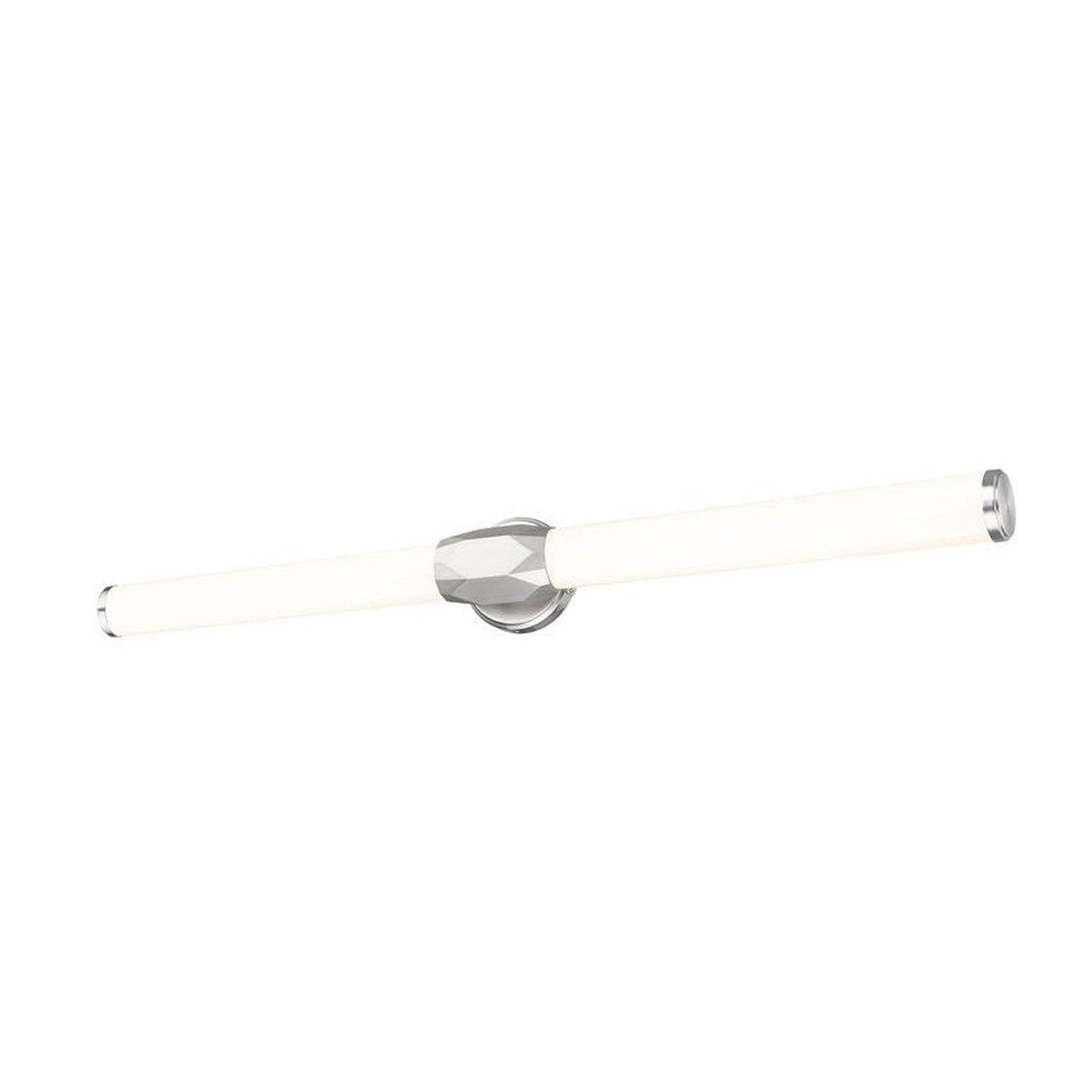 Z-Lite Cooper 40" 1-Light LED Brushed Nickel and Frosted Shade Vanity Light