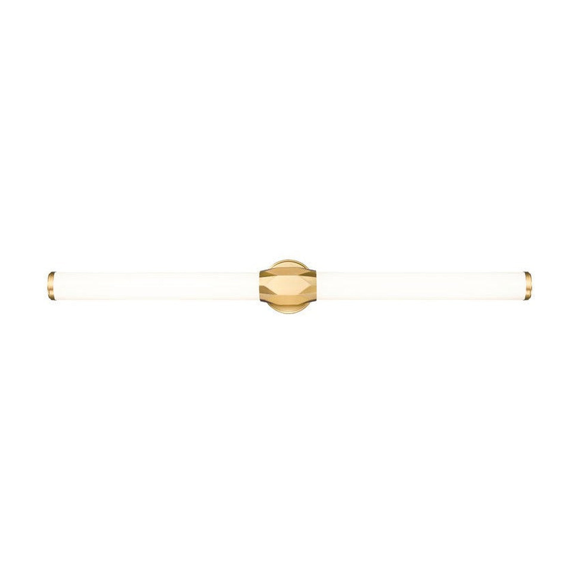 Z-Lite Cooper 40" 1-Light LED Modern Gold and Frosted Shade Vanity Light