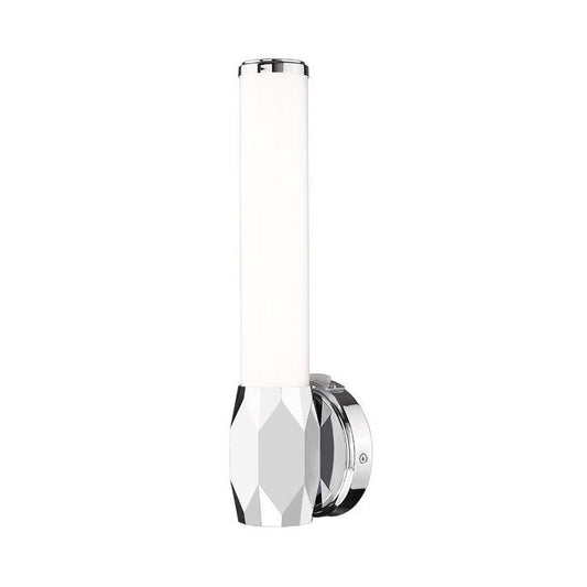 Z-Lite Cooper 5" 1-Light LED Chrome and Frosted Shade Wall Sconce